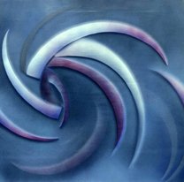 “Sisli Rüzgar Gülü / Misty Wind Rose” 2001 Tuval üzerine akrilik / Acrylic on canvas 125x125cm